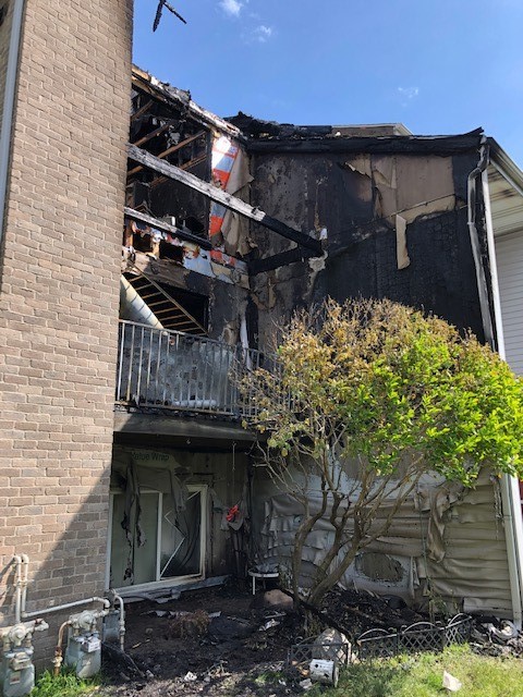 Fire damage of apartment 