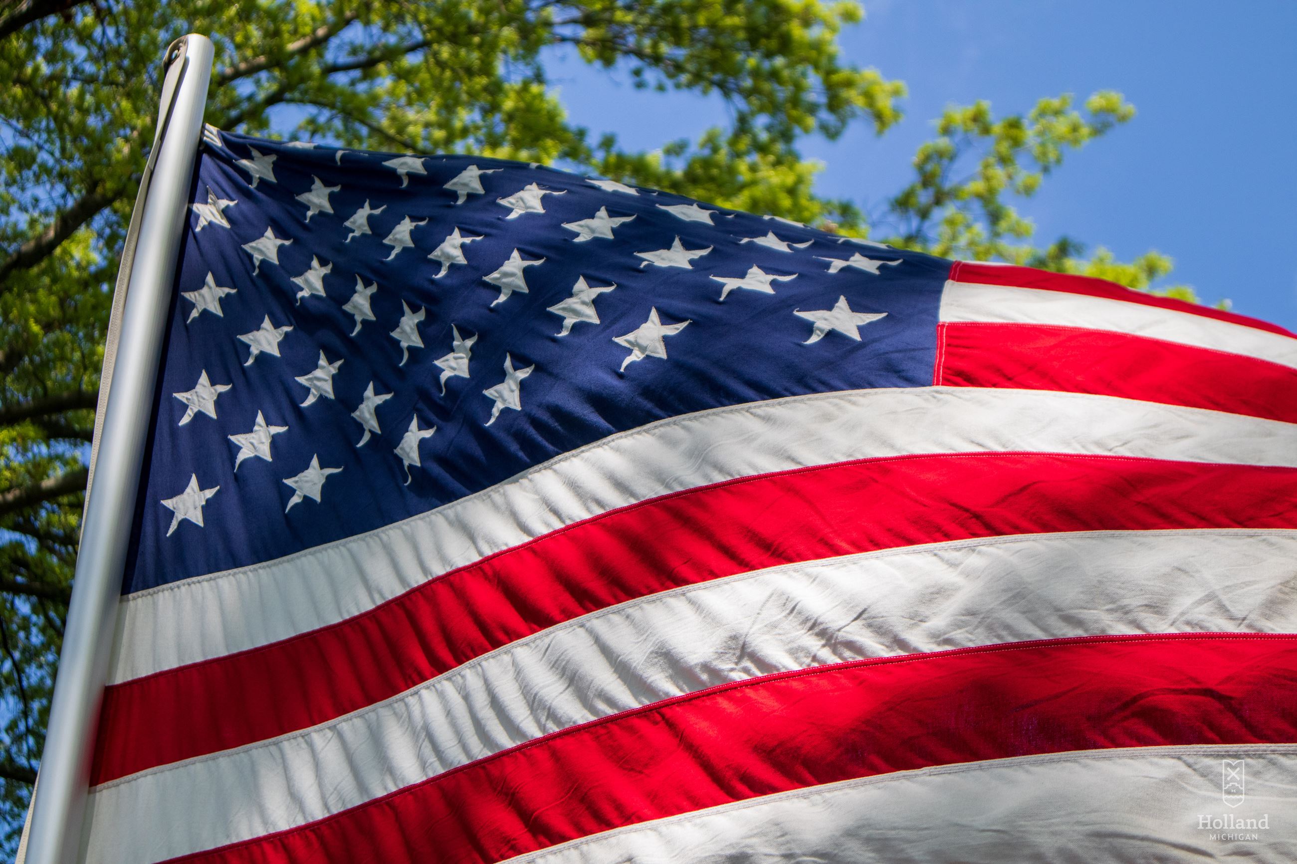 close up of the Anerican Flag